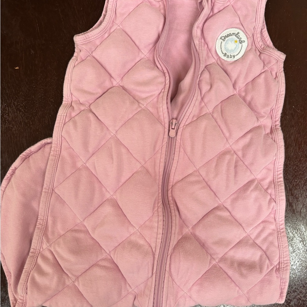 Dreamland Baby Quilted Pink Sleep Sack with Front Zip